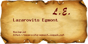 Lazarovits Egmont névjegykártya
